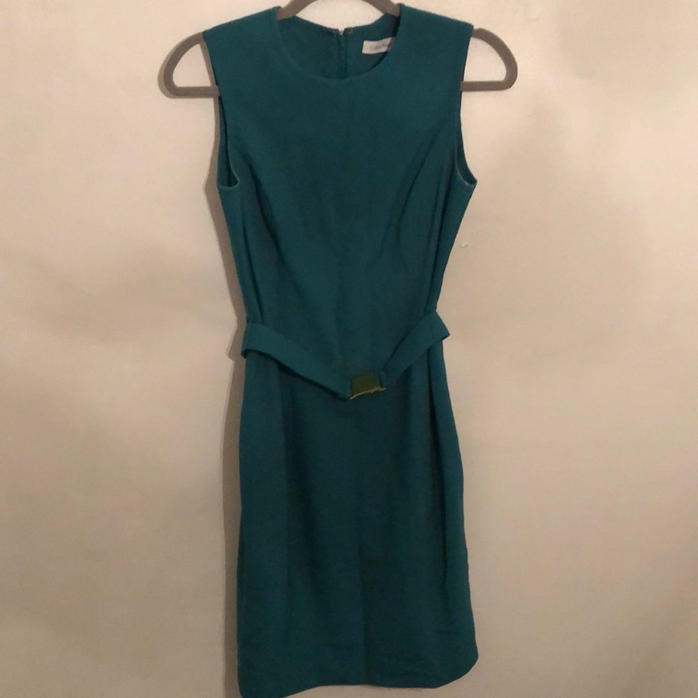 Emerald green Calvin Klein professional dress.
